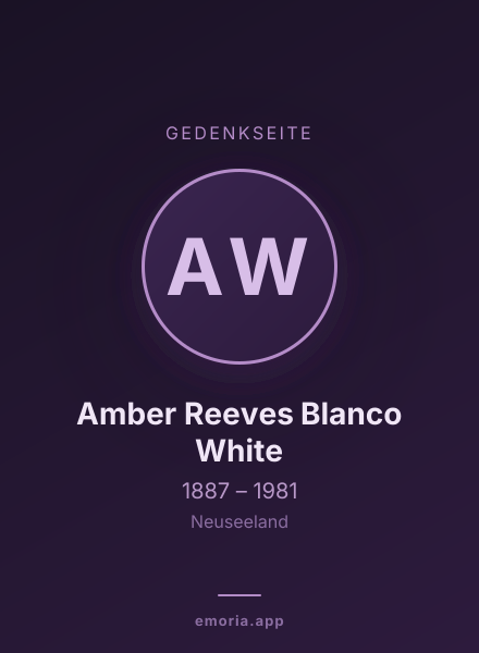Gedenkportrait von Amber Reeves Blanco White