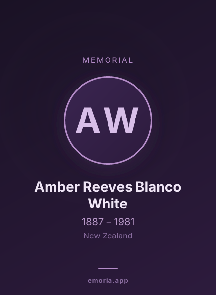 Memorial portrait of Amber Reeves Blanco White