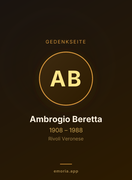 Gedenkportrait von Ambrogio Beretta