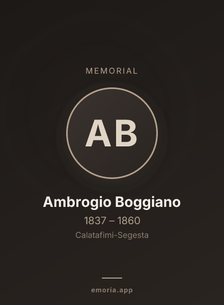Memorial portrait of Ambrogio Boggiano