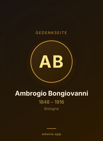 Gedenkportrait von Ambrogio Bongiovanni