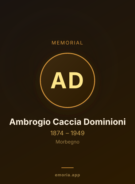 Memorial portrait of Ambrogio Caccia Dominioni