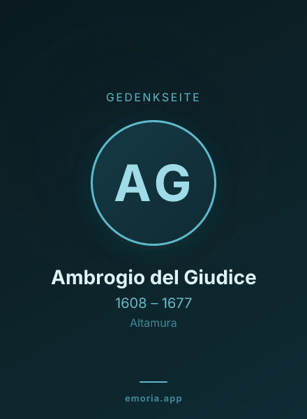 Gedenkportrait von Ambrogio del Giudice