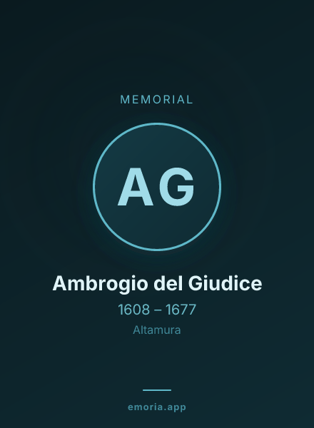 Memorial portrait of Ambrogio del Giudice