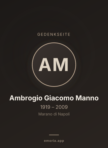 Gedenkportrait von Ambrogio Giacomo Manno