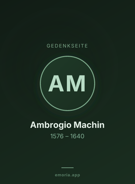 Gedenkportrait von Ambrogio Machin