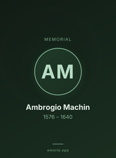 Memorial portrait of Ambrogio Machin