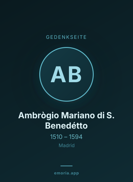 Gedenkportrait von Ambrògio Mariano di S. Benedétto