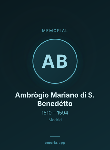 Memorial portrait of Ambrògio Mariano di S. Benedétto