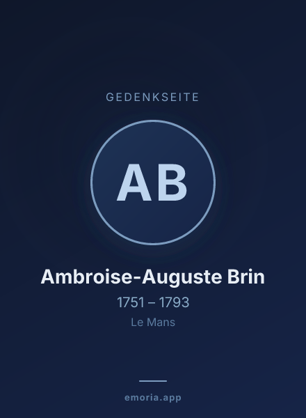 Gedenkportrait von Ambroise-Auguste Brin