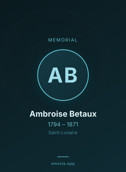 Memorial portrait of Ambroise Betaux