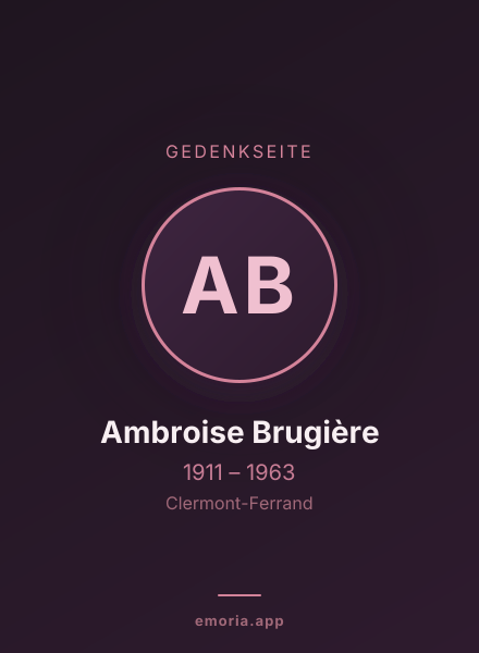 Gedenkportrait von Ambroise Brugière
