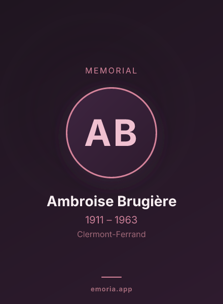 Memorial portrait of Ambroise Brugière