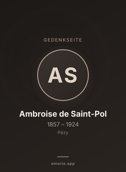 Gedenkportrait von Ambroise de Saint-Pol