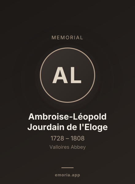 Memorial portrait of Ambroise-Léopold Jourdain de l'Eloge
