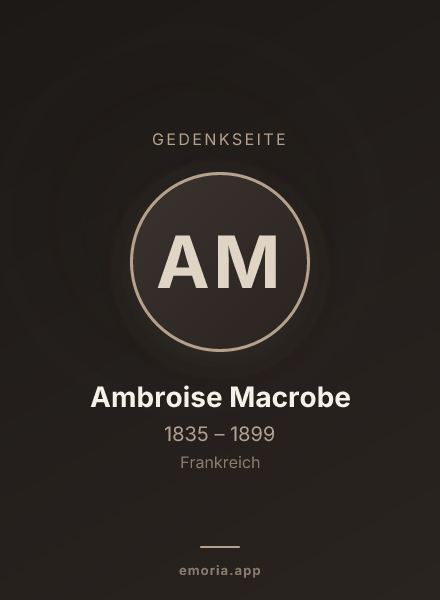 Gedenkportrait von Ambroise Macrobe