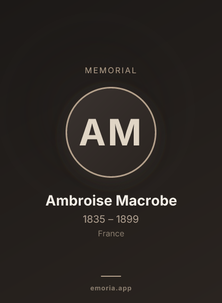 Memorial portrait of Ambroise Macrobe