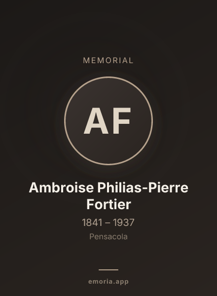 Memorial portrait of Ambroise Philias-Pierre Fortier