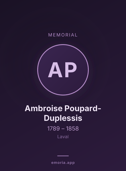 Memorial portrait of Ambroise Poupard-Duplessis