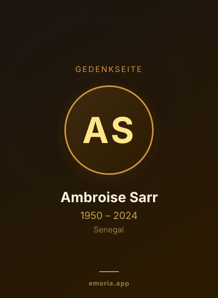 Gedenkportrait von Ambroise Sarr