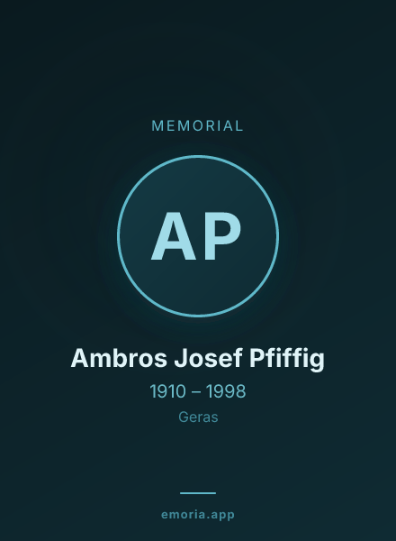 Memorial portrait of Ambros Josef Pfiffig
