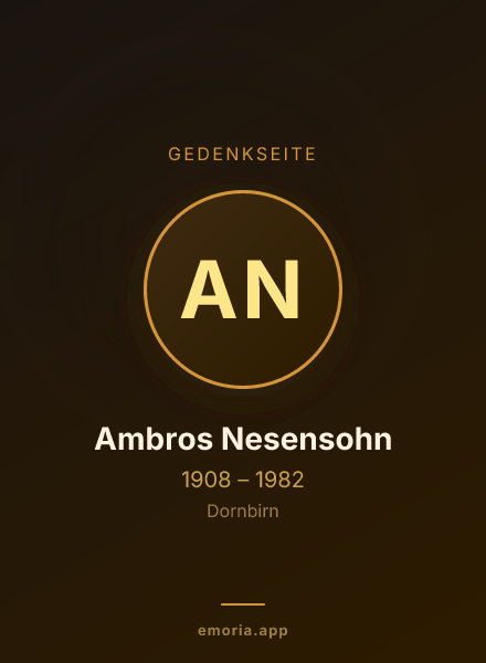 Gedenkportrait von Ambros Nesensohn