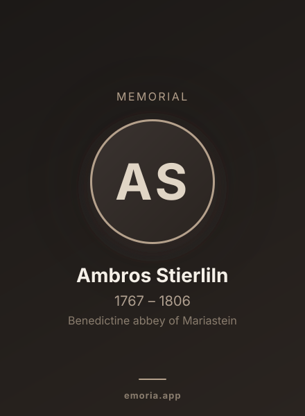 Memorial portrait of Ambros Stierliln