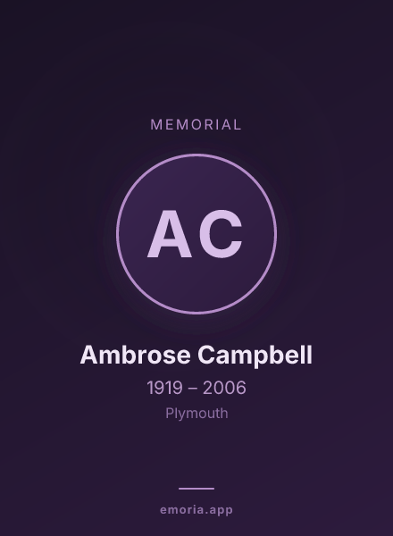 Memorial portrait of Ambrose Campbell