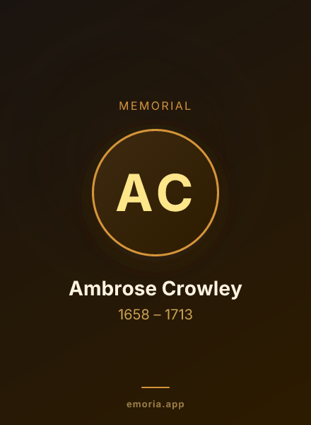 Memorial portrait of Ambrose Crowley