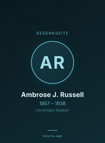 Gedenkportrait von Ambrose J. Russell
