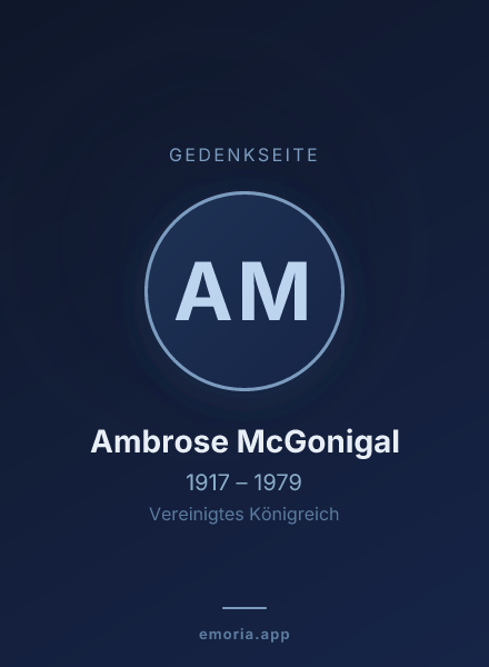 Gedenkportrait von Ambrose McGonigal