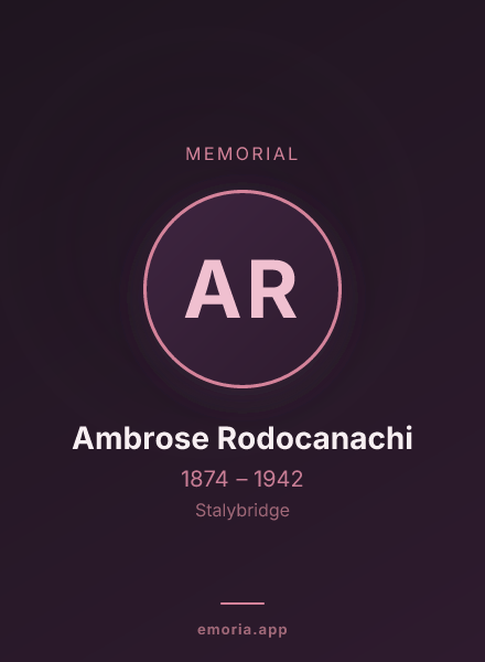 Memorial portrait of Ambrose Rodocanachi