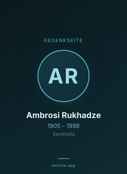 Gedenkportrait von Ambrosi Rukhadze