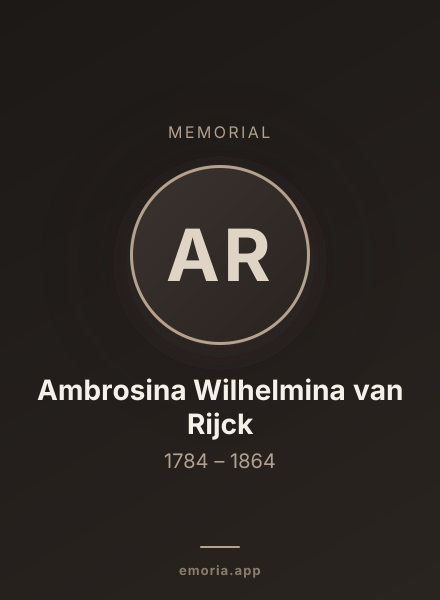 Memorial portrait of Ambrosina Wilhelmina van Rijck