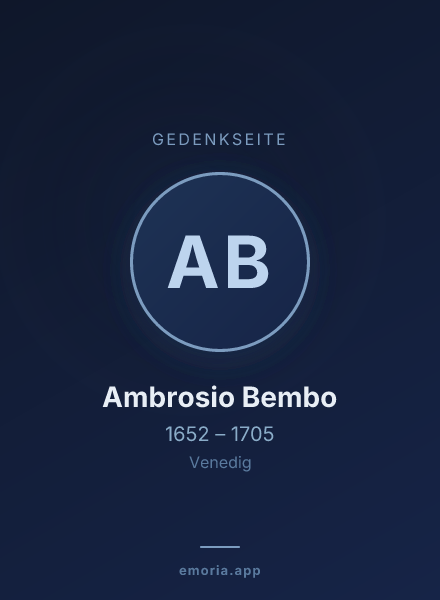 Gedenkportrait von Ambrosio Bembo