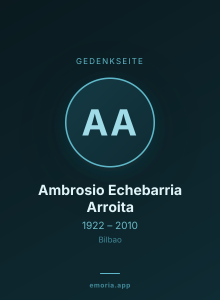 Gedenkportrait von Ambrosio Echebarria Arroita