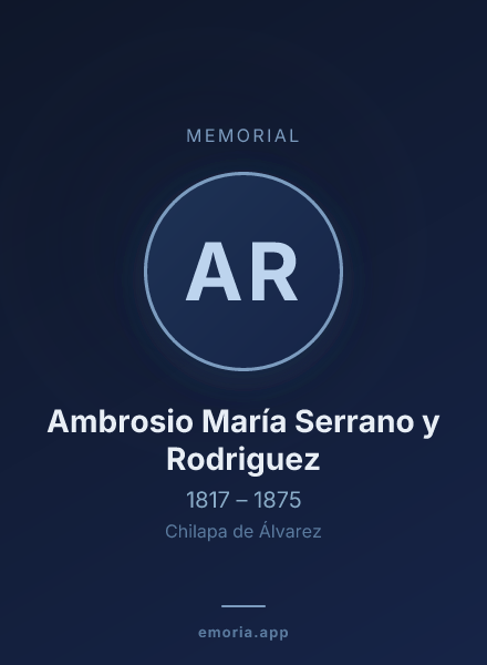 Memorial portrait of Ambrosio María Serrano y Rodriguez