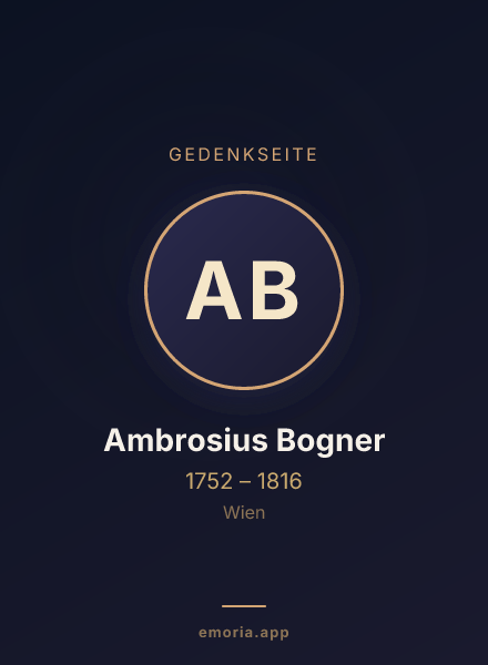 Gedenkportrait von Ambrosius Bogner