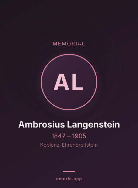 Memorial portrait of Ambrosius Langenstein