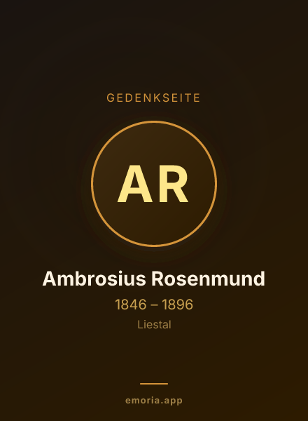Gedenkportrait von Ambrosius Rosenmund