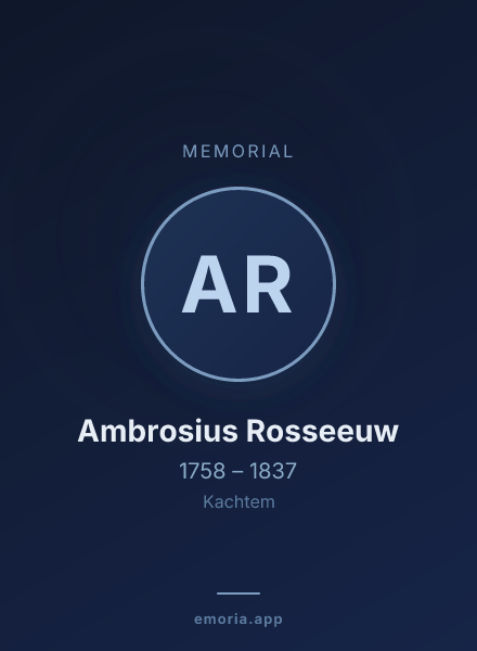 Memorial portrait of Ambrosius Rosseeuw