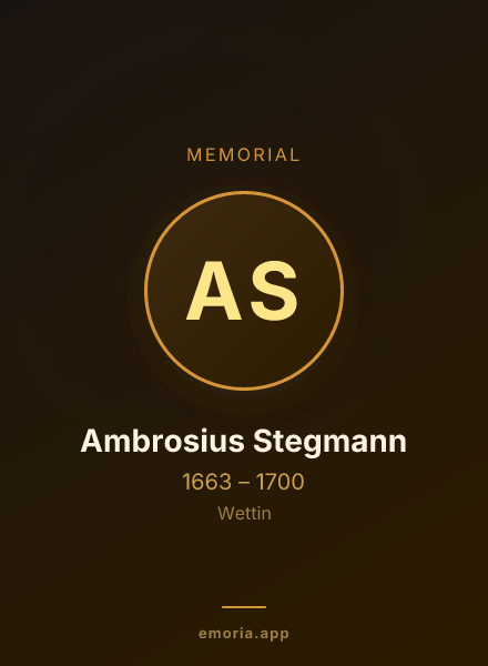 Memorial portrait of Ambrosius Stegmann