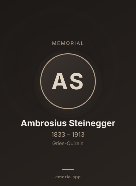 Memorial portrait of Ambrosius Steinegger