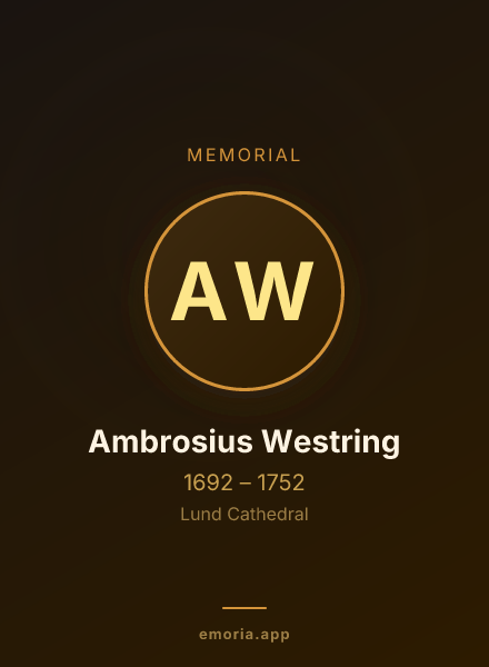Memorial portrait of Ambrosius Westring