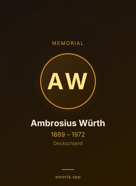 Memorial portrait of Ambrosius Würth