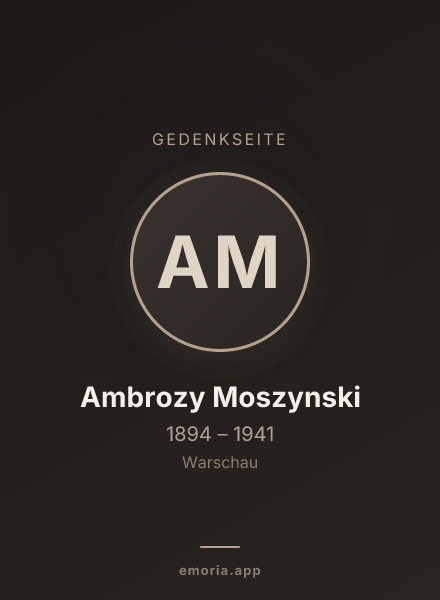 Gedenkportrait von Ambrozy Moszynski