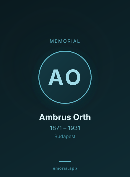 Memorial portrait of Ambrus Orth
