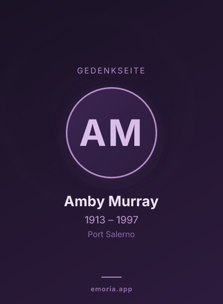 Gedenkportrait von Amby Murray
