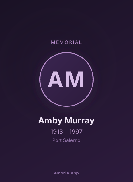 Memorial portrait of Amby Murray