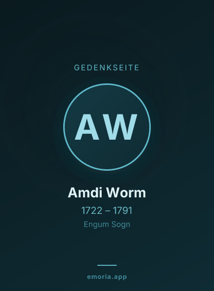Gedenkportrait von Amdi Worm